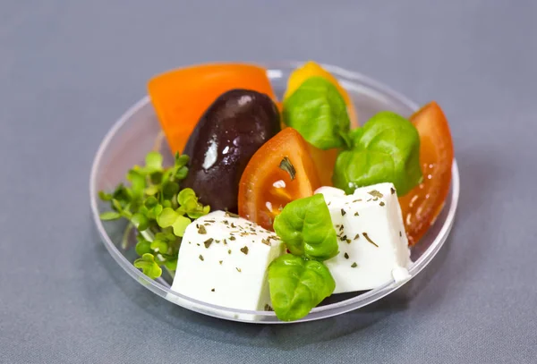 Mini desery i przekąski warzywne Kanapki mięsa — Zdjęcie stockowe