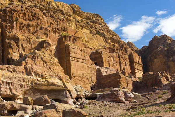 Antica città rupestre abbandonata di Petra — Foto Stock