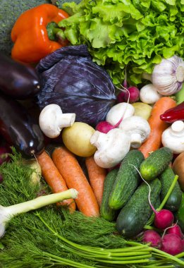 Taze sebzelerin arka planı 