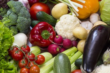 Taze sebzelerin arka planı 