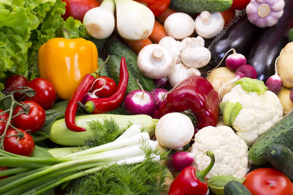 Background of fresh vegetables 