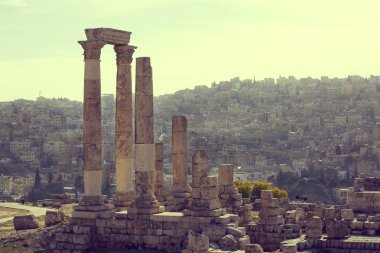 Amman'ın eski kalesi kalıntıları,