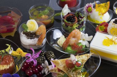 Moleküler mutfak unsurları ile Mini kanepeler 