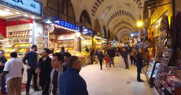 Gamla egyptiska marknaden i Istanbul — Stockvideo