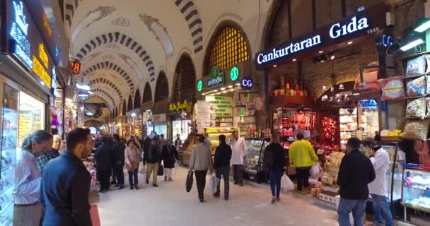 Antigo mercado egípcio em Istambul — Vídeo de Stock