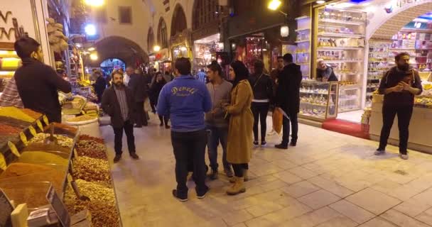 Gamla egyptiska marknaden i Istanbul — Stockvideo