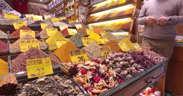 Antico mercato egiziano a Istanbul — Video Stock