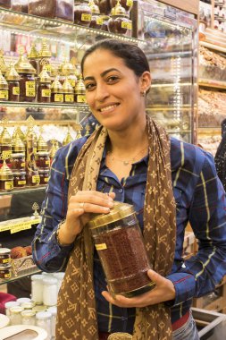  Baharat ve tatlı Mısır Çarşısı satıcılarının 