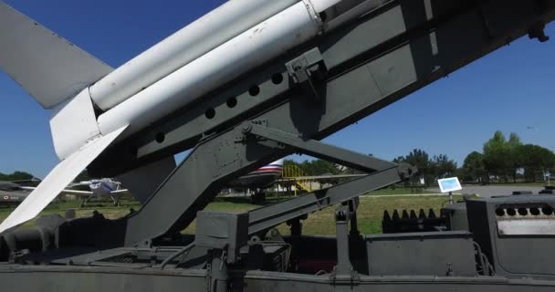 Museu da aviação em Istambul é representado por uma grande coleção de aeronaves civis militares e também a história da aviação na Turquia — Vídeo de Stock