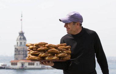 Sokak geleneksel Türk simit Simit satışı