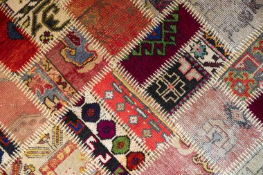 Eski bir parça halı doku