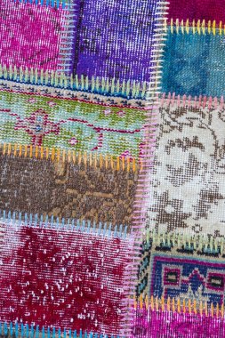 Eski bir parça halı doku