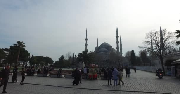 Sultanahmet Meydanı Istanbul'ziyaret turist için bir yer — Stok video