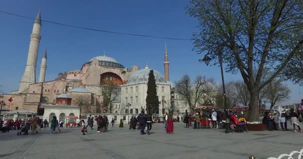 Πλατεία Sultanahmet ένα μέρος για τους τουρίστες να επισκεφθούν στην Κωνσταντινούπολη — Αρχείο Βίντεο