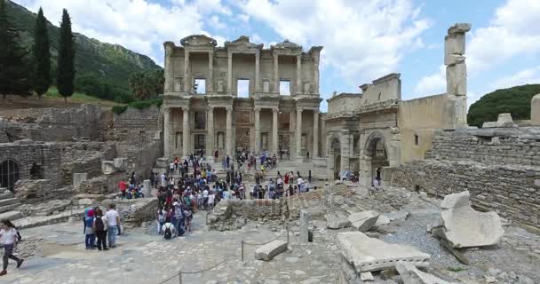 Le rovine dell'antica città di Efeso — Video Stock