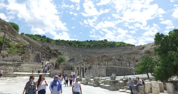 Le rovine dell'antica città di Efeso — Video Stock