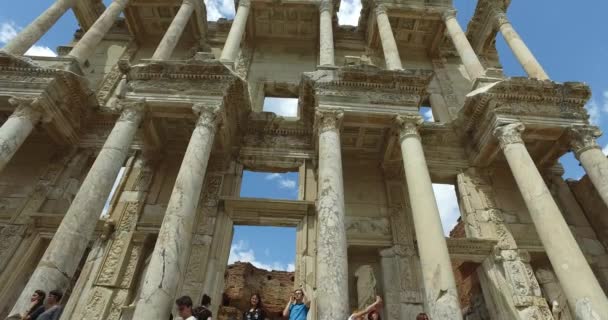 Руины древнего древнего города Эфес — стоковое видео
