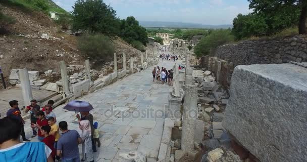 The ruins of the ancient antique city of Ephesus — Stock Video