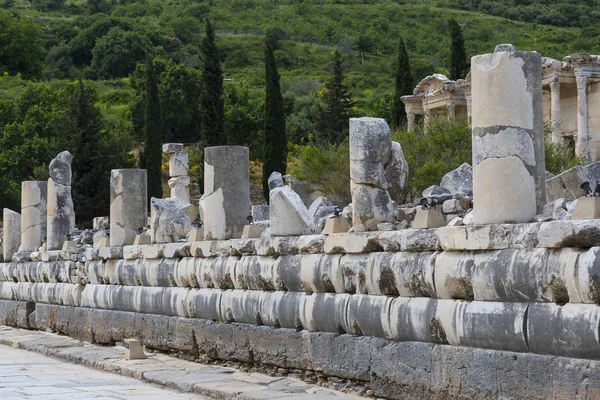 De ruïnes van de oude antieke stad Efeze — Stockfoto