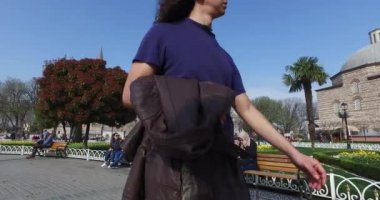 Sultanahmet Meydanı Istanbul'ziyaret turist için bir yer