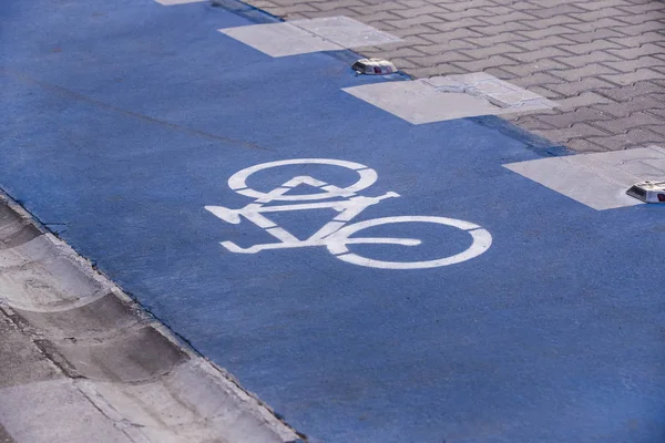 Marcação na ciclovia — Fotografia de Stock