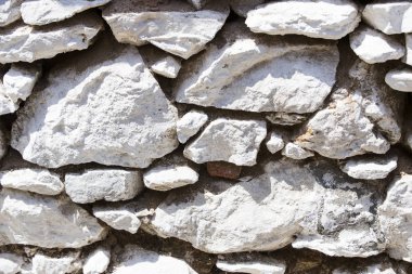 Eski beyaz tuğladan beyaz duvar arkaplanı