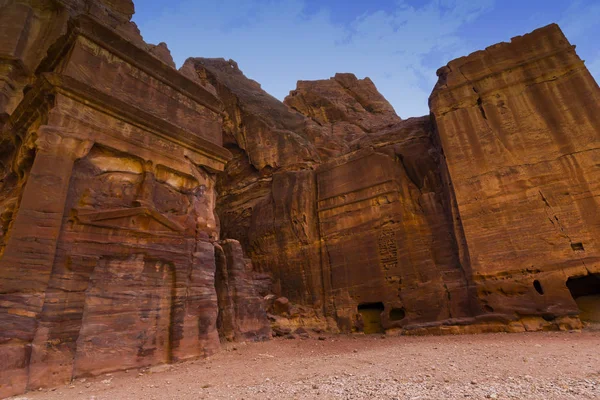 Antica città rupestre abbandonata di Petra — Foto Stock