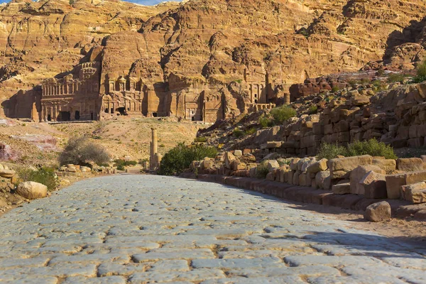 Cidade rochosa abandonada antiga de Petra — Fotografia de Stock