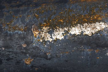 Arka plan ile pas paslı teneke