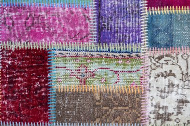 Eski bir parça halı doku