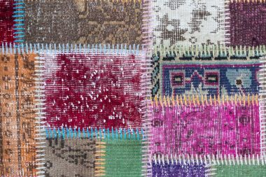 Eski bir parça halı doku