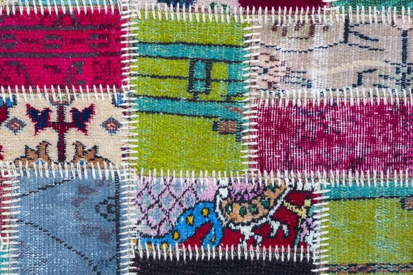 Texture d'un morceau de vieux tapis — Photo