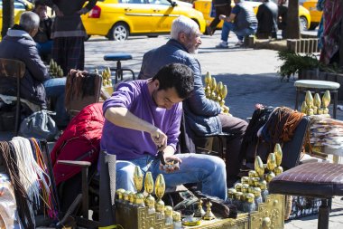 Türkiye'de İstanbul Şehir sokak ayakkabı temizleyiciler