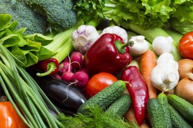 Taze sebzelerin arka planı