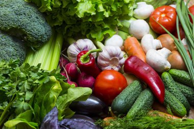 Taze sebzelerin arka planı