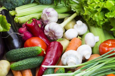 Taze sebzelerin arka planı