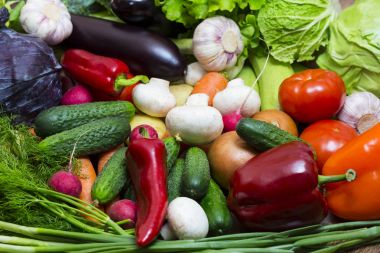 Taze sebzelerin arka planı