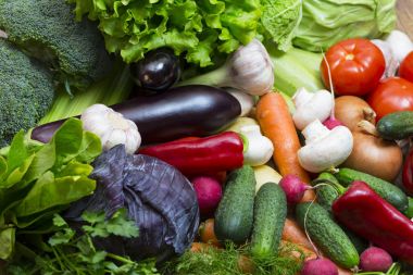 Taze sebzelerin arka planı