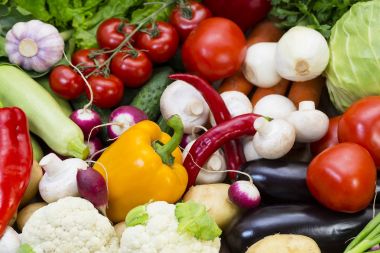 Taze sebzelerin arka planı