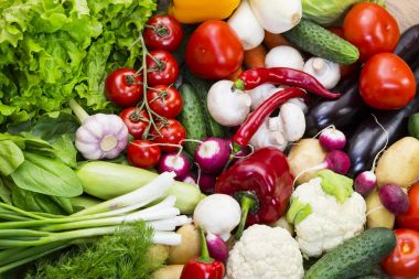 Taze sebzelerin arka planı