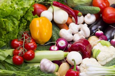 Taze sebzelerin arka planı