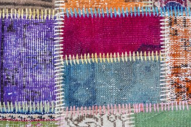 Eski bir parça halı doku