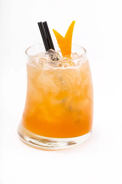 Fruit cocktail in a large glass — Stock Photo, Image