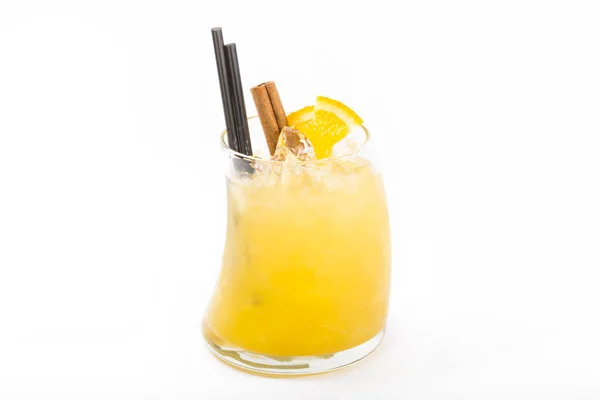 Fruit cocktail in a large glass — Stock Photo, Image