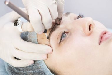 Microblading kaşlar iş akışı