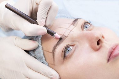 Microblading kaşlar iş akışı