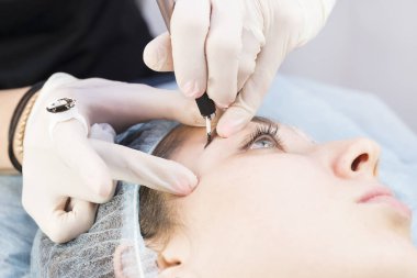 Microblading kaşlar iş akışı