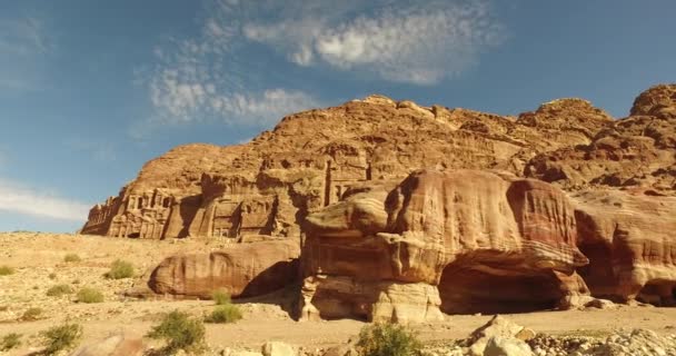 Toeristische complex van de oude stad Petra — Stockvideo