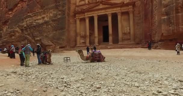 Tourist complex of the ancient city of Petra — Stock Video