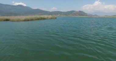 Turist teknelerle Dalyan nehir
